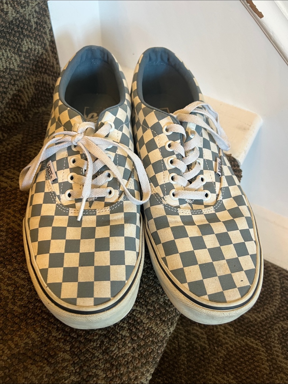 Vans Checkerboard Low-Top Sneakers in Black and White